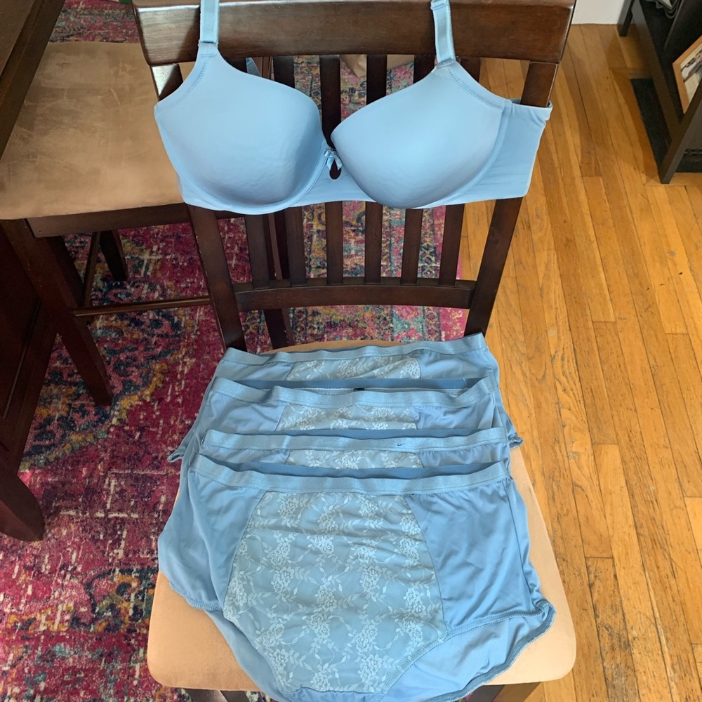 Torrid 360 back-smooth bra 38D & 4 matching panties size 1